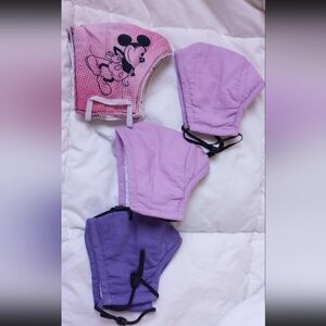 🎈NWOT Kids Cartoon Face Masks - Pink and Purple